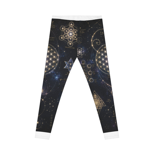 Women's Sacred Geometry Leggings — Cosmic Constellation