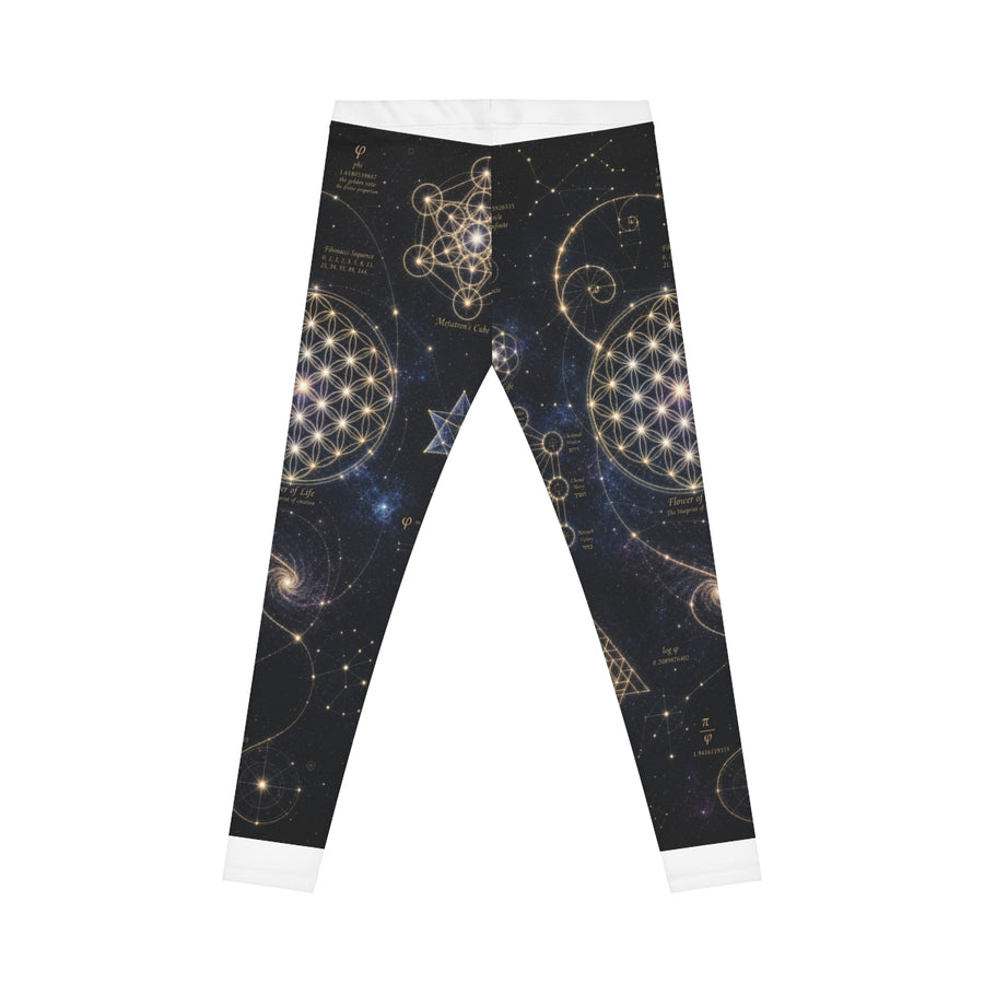 Women's Sacred Geometry Leggings — Cosmic Constellation