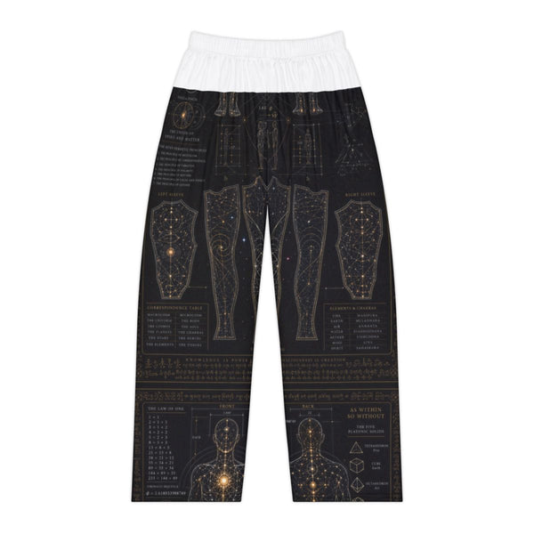 Women's Sacred Geometry Pyjama Pants — Sacred Blueprint — View