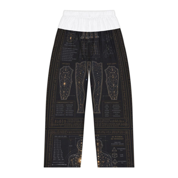 Women's Sacred Geometry Pyjama Pants — Sacred Blueprint — View