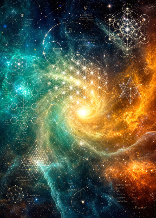 Sacred Geometry Blanket — Cosmic Constellation — Summer
