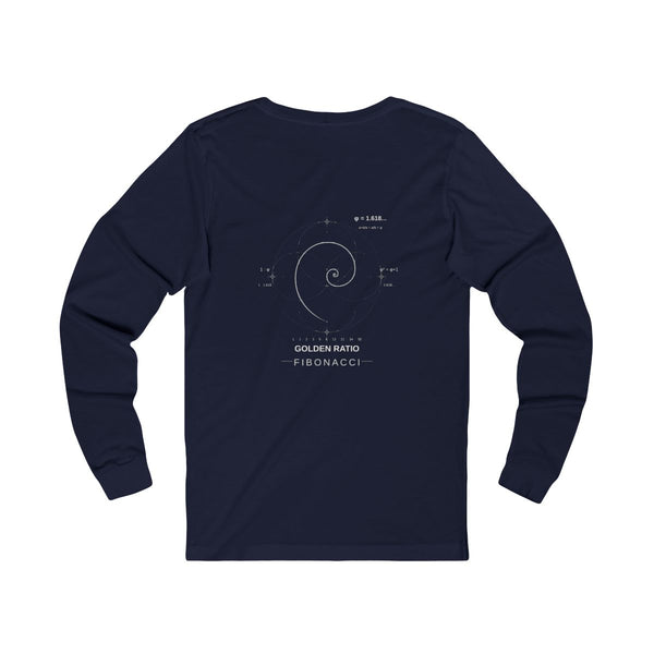 Fibonacci Long Sleeve — Navy — Back Design
