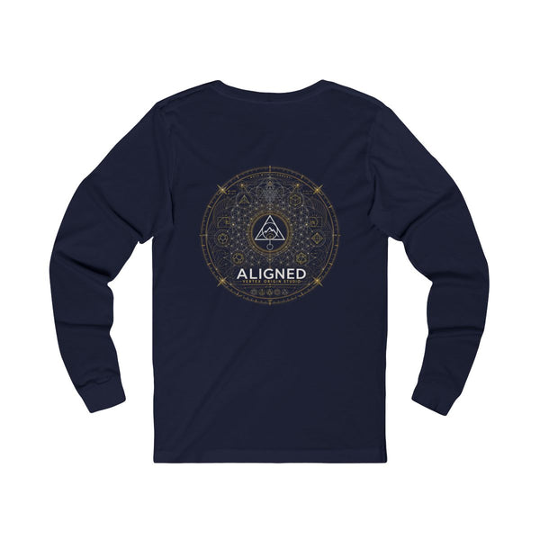 Aligned Long Sleeve — Navy — Back Design